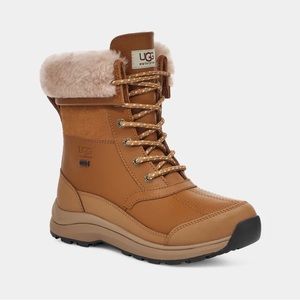 UGG Zaylee Leather Boots Shearling Lined Waterproof Winter Snow Shoes BRAND NEW